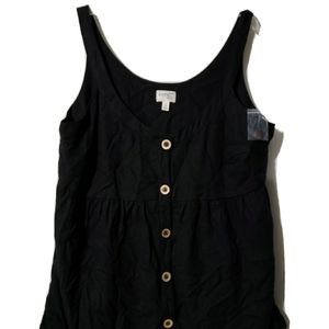 Button Front Tank plus size